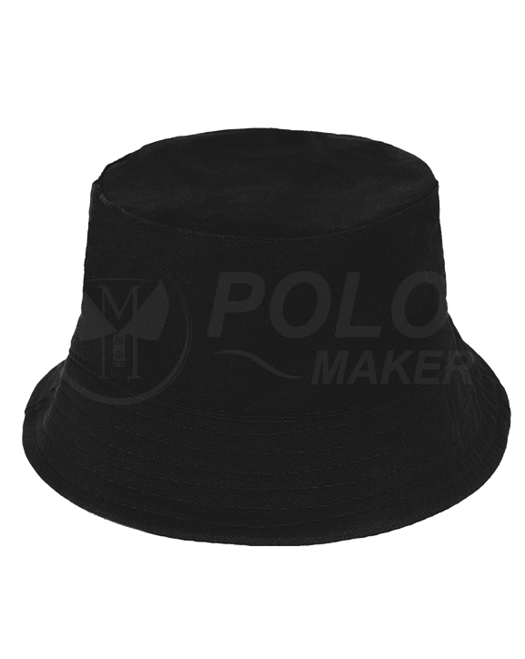 หมวกบัคเก็ต Bucket Hats สีดำ polomaker โรงงานรับผลิตหมวก