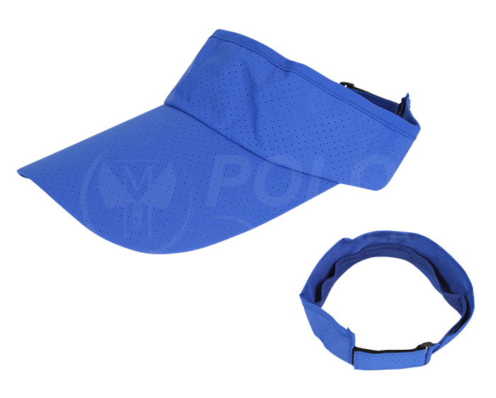หมวกเปิดศรีษะบังแดด Visor Caps สีน้ำเงิน polomaker รับผลิตหมวกกีฬา landing